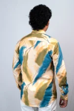 Men's Abstract Watercolour Print Shirt - Image 5