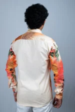 Men's Abstract Tropical Print Shirt - Image 5