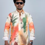 Men's Abstract Tropical Print Shirt