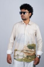 Men's Scenic Landscape Print Shirt - Image 2