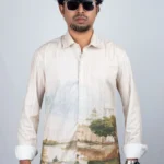 Men's Scenic Landscape Print Shirt