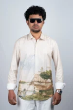 Men's Scenic Landscape Print Shirt