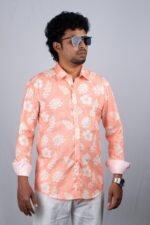 Men's Tropical Floral Print Shirt - Image 2