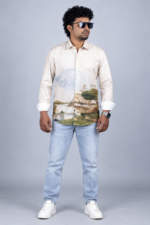 Men's Scenic Landscape Print Shirt - Image 5