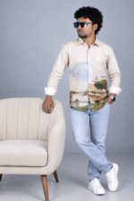 Men's Scenic Landscape Print Shirt