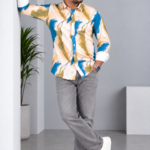 Men's Abstract Watercolour Print Shirt