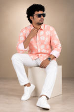 Men's Tropical Floral Print Shirt - Image 3