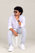 Men's Lilac Leaf Print Shirt - Image 3