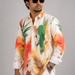 Men's Abstract Tropical Print Shirt
